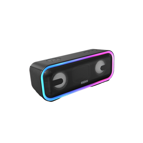 D10 SoundBox Pro+ Wireless Speaker with 24W Impressive Sound, Booming Bass, Wireless Stereo Pairing, Mixed Colors Lights, IPX5 Waterproof, 15 Hrs Batt
