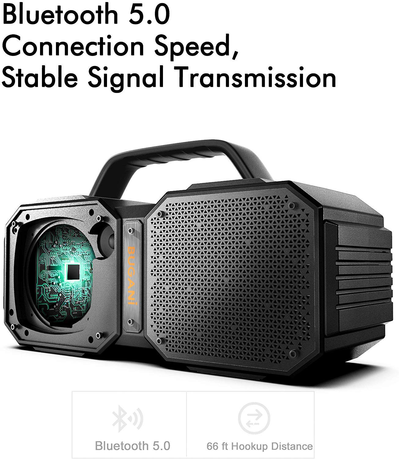 D11 Waterproof Outdoor Speakers 5.0, 40W Wireless Stereo Pairing Booming Bass Speaker, 2400 Minutes Playtime with Charge Your Phone, for Home Party, C